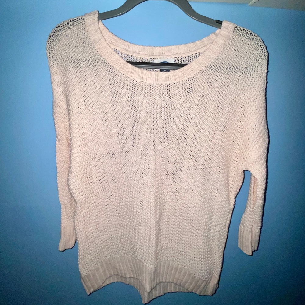 Pink knit sweater